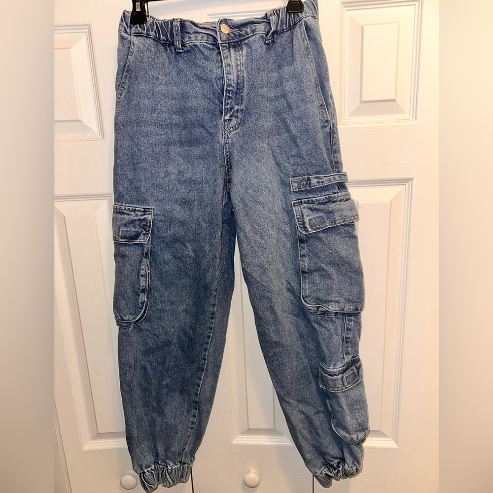 Forever 21 Blue Cargo Joggers